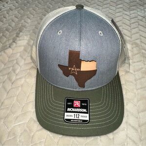 Richardson Frio Texas Leather Patch Trucker Hat One Size NWT